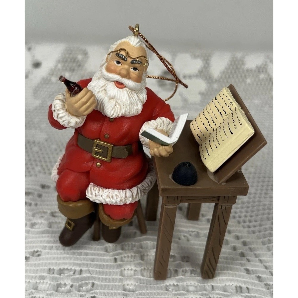 Coca-Cola Trim A Tree Santa's List 1997 Ornament Enesco w Box Vintage - Picture 3 of 16
